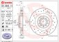 Preview: Bremsscheibe Brembo - XTRA gelocht beschichtet 09.C892.1X